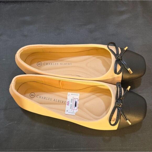 BRAND NEW CHARLES ALBERT TWO TONE BALLET BOWNOT FLAT SHOE - Picture 12 of 16